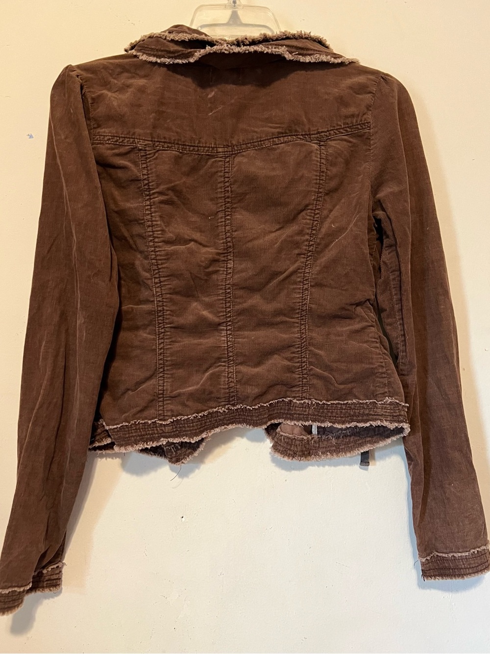 Lush Brown Ruffle-Trim Jacket - Picture 3 of 9